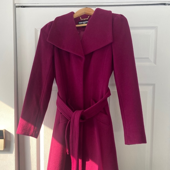 Karl Lagerfeld Jackets & Blazers - Karl Lagerfeld Wrap coat with tie small